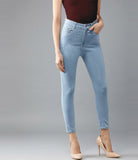 Skinny Women Black Jeans Light Blue