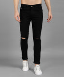 Slim Men Black Jeans Black