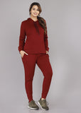 Solid Women Track Suit MAROON